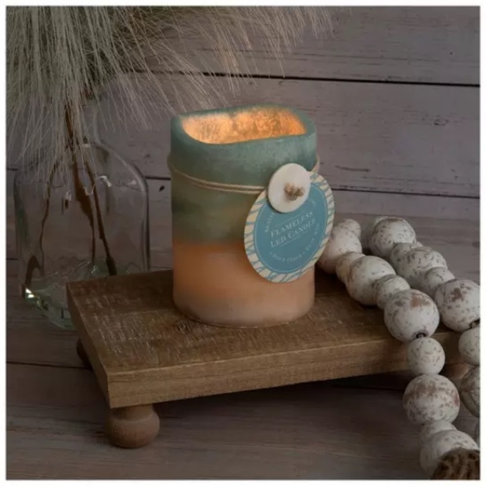 Ocean Surf LED Candle Pair